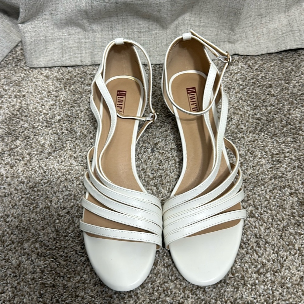 NEW white heels